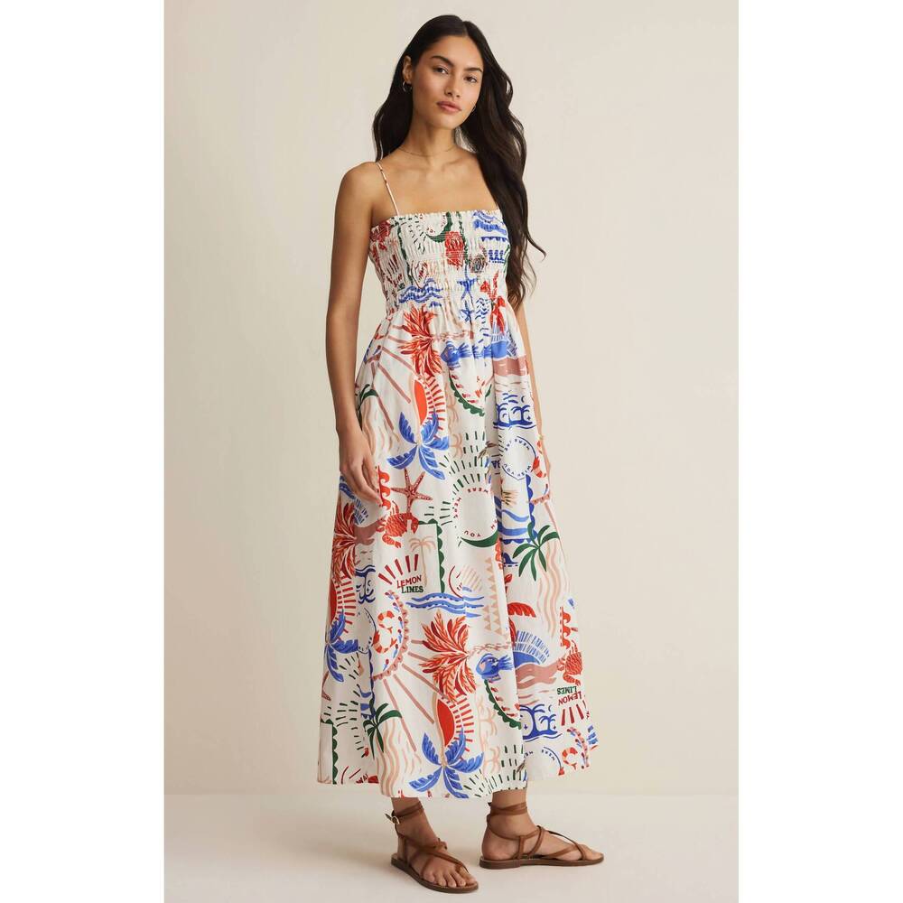 NEW Z SUPPLY cornelia getaway midi dress in multi - Picture 7 of 7